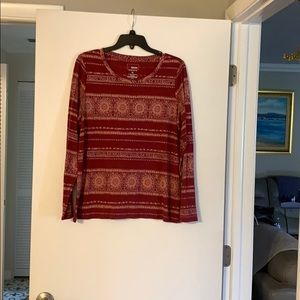 Cotton polyester long sleeve tee